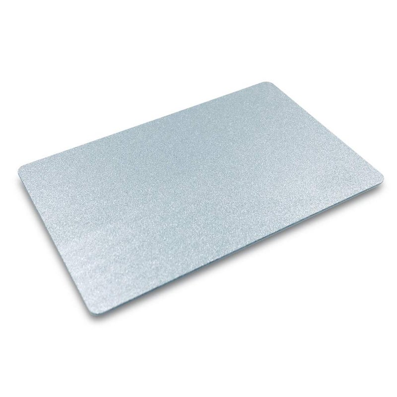 ebamaz 50pcs Thick 0.45mm Sublimation Metal Business Cards Aluminum Blanks 3.4x2.1X0.018 inch for Color Print Laser Engrave (Pearl Silver) - Image 4